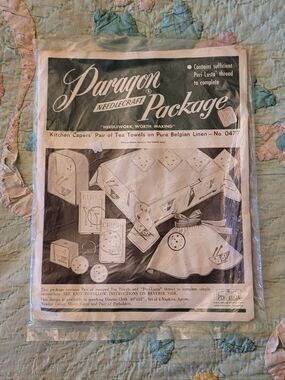 PARAGON  Needlecraft Stamped Tea Towel Set